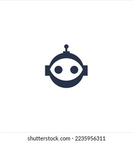 Robot mascot logo negative space template design. vectors, logo inspiration.