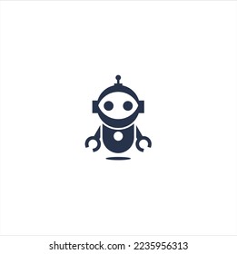 Robot mascot logo negative space template design. vectors, logo inspiration.