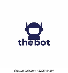 robot mascot logo template design. vector