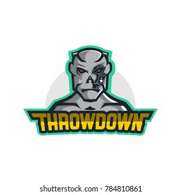 robot mascot logo vector