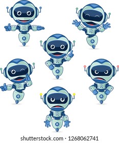 Robot mascot logo vector illustration design