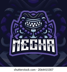 Robot Mecha Mascot Gaming Logo Template