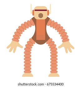 Robot monkey icon. Cartoon illustration of robot monkey vector icon for web isolated on white background