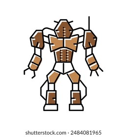 Vektorgrafik des Farbsymbols des Robotermonsters. Zeichen des Robotermonsters. Isolierte Symboldarstellung