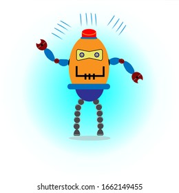 Robot monster with long leg