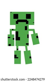 Robot monster on a white background