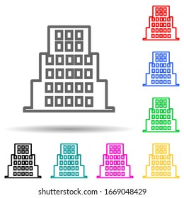 icono de estilo multicolor robot. Línea delgada simple, contorno vectorial de iconos web para ui y ux, sitio web o aplicación móvil