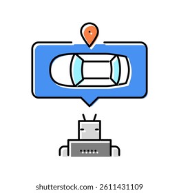robot navigation color icon vector. robot navigation sign. isolated symbol illustration