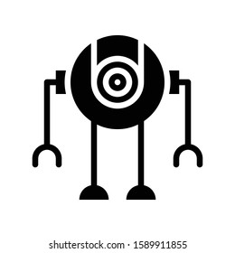 Robot navigation vector, Robotics related solid style icon