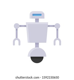 Robot navigation vector, Robotics related flat style icon