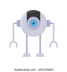 Robot navigation vector, Robotics related flat style icon