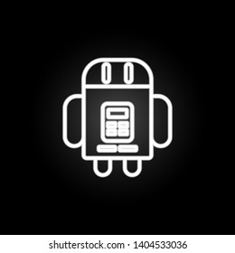 robot neon icon. Elements of intelligence set. Simple icon for websites, web design, mobile app, info graphics