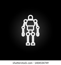 robot neon icon. Elements of intelligence set. Simple icon for websites, web design, mobile app, info graphics