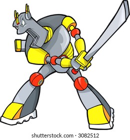 Robot Ninja Vector Illustration