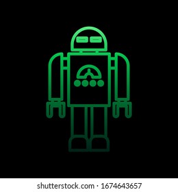 Robot nolan icon. Simple thin line, outline vector of intelligence icons for ui and ux, website or mobile application