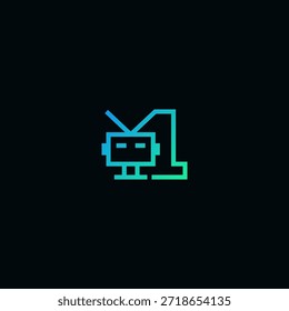 Combinação do logotipo do robô número 1.