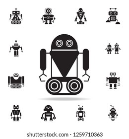 robot on caterpillar icon. Detailed set of robot icons. Premium graphic design. One of the collection icons for websites, web design, mobile app