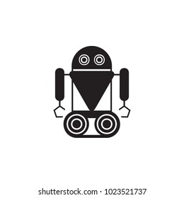 robot on caterpillar icon. Element of robots for advertising signs, mobile concept and web apps. Icon for website design and development, app development. Premium icon on white background