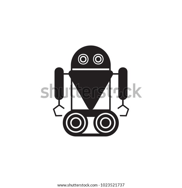 robot on caterpillar icon. Element of robots\
for advertising signs, mobile concept and web apps. Icon for\
website design and development, app development. Premium icon on\
white background