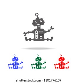 robot on twine icons. Elements of robots in multi colored icons. Premium quality graphic design icon. Simple icon for websites, web design, mobile app, info graphics on white background