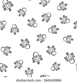 robot on wheel icon, isolated