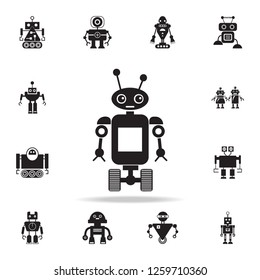 robot on wheels icon. Detailed set of robot icons. Premium graphic design. One of the collection icons for websites, web design, mobile app
