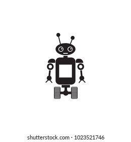 robot on wheels icon. Element of robots for advertising signs, mobile concept and web apps. Icon for website design and development, app development. Premium icon on white background