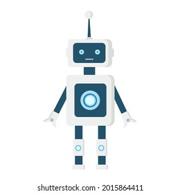 Robot on a white background for use in clipart or web design