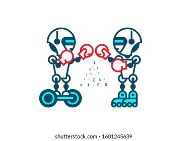 Robot on white. Technology, the future.