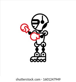 Robot on white. Technology, the future.