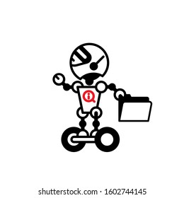 Robot on white. Technology, the future.