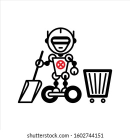 Robot on white. Technology, the future.