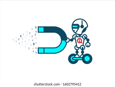 Robot on white. Technology, the future.
