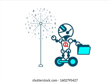 Robot on white. Technology, the future.