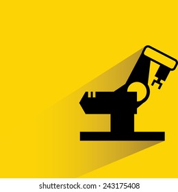 robot on yellow background