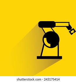 robot on yellow background