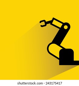 robot on yellow background