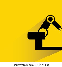 robot on yellow background