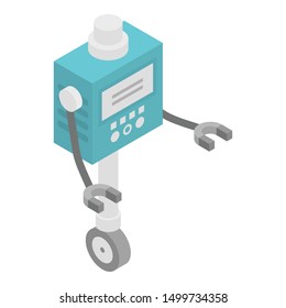 Robot one wheel icon. Isometric of robot one wheel vector icon for web design isolated on white background