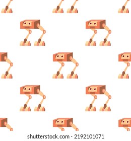 Robot ostrich pattern seamless background texture repeat wallpaper geometric vector