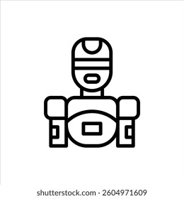robot outline icon. robot black line illustration.