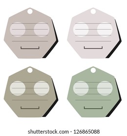 Robot paper note or memo in cute concept illustration
