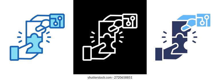 Robot Partner Icon Ilustración vectorial triplestyle