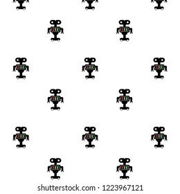 Robot pattern. White background. Modern vector illustration.