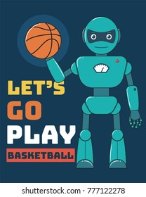 Robot Playing Basketball