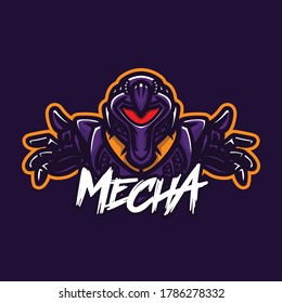 plantilla de logotipo de mascota premium robot