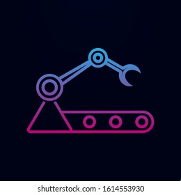 Robot in production nolan icon. Simple thin line, outline vector of web icons for ui and ux, website or mobile application