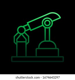 Robot in production nolan icon. Simple thin line, outline vector of intelligence icons for ui and ux, website or mobile application
