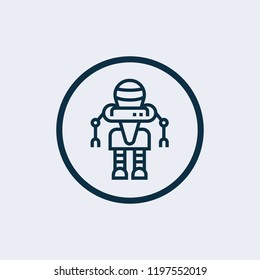 Robot prototype icon. Vector illustration