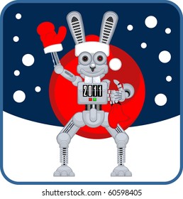robot rabbit r2 new year